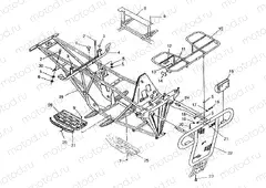 BUMPER/RACK MOUNTING 6x6 400L | BUMPER/RACK MOUNTING 6x6 400L, SWEDISH S948740 and NORWEGIAN N948740 (4926812681003A)