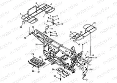 BUMPER/RACK MOUNTING Magnum 2X4 W98AA42A (4945524552A007) | BUMPER/RACK MOUNTING Magnum 2X4 W98AA42A (4945524552A007)