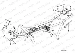 Cable harness cover front/rear