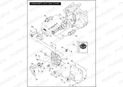CAMSHAFTS AND CAM COVER - TWIN CAM 88⢠(1 OF 2)