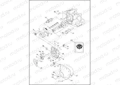 CAMSHAFTS AND CAMSHAFT COVER - 1550 TWIN CAM 95B