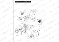 CAMSHAFTS & CAMSHAFT COVER - TWIN CAM 103⢠(2 OF 2)