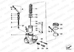 Carburetor-piston/adjuster/trigger