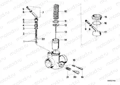 Carburetor-piston/nozzle needle