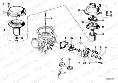 Carburetor-piston/nozzle needle