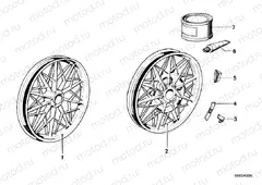Cast iron rim silver