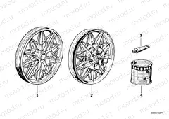 Cast iron rim silver