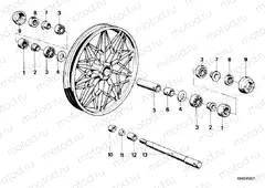 Cast rim mounting parts, front