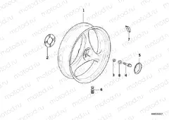 Cast rim, rear