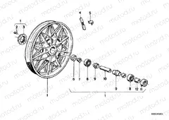 Cast rim silber w. drum brake rear