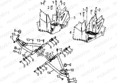 CHASSIS | CHASSIS, A-ARM and FOOTREST - A16YAK09AF (A00049)