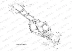 CHASSIS | CHASSIS, BUMPER and GRAB BAR - A10GJ45AA (49ATVBUMPER09OUT450)
