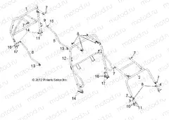 CHASSIS | CHASSIS, CAB FRAME and SIDE BARS - R13XE76AD/EAI (49RGRCAB13RZR4)