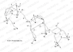 CHASSIS | CHASSIS, CAB FRAME and SIDE BARS - R13XT87AA/9EAK (49RGRCAB12RZRXP4)
