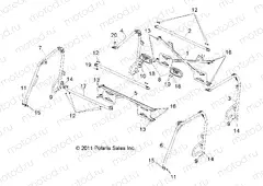 CHASSIS | CHASSIS, CAB FRAME - R13WH76AG/AR/EAH/EAI (49RGRFRAME11800CREW)