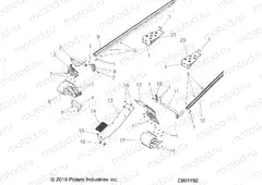 CHASSIS | CHASSIS, CLUTCH GUARD and FOOTRESTS - S20CFE5BSL (600340)