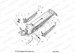 CHASSIS | CHASSIS, CLUTCH GUARD, FOOTRESTS, and RUNNINGBOARDS - S21TKP6RS/6RE ALL OPTIONS (C601666)