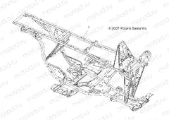 CHASSIS | CHASSIS, FRAME - A09BA50FA (49ATVFRAME08SCRAM)