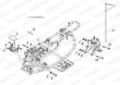 CHASSIS | CHASSIS, FRAME and SWING ARM - A15YAK05AD/AF (49ATVFRAME13OUT50)