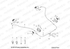 CHASSIS | CHASSIS, HOOD HINGE CABLE ASM. - T20AARGB ALL OPTIONS (C0513778-4)