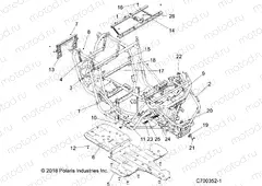 CHASSIS | CHASSIS, MAIN FRAME AND SKID PLATES - Z20PAE92AC/BC/F92AC/LC (C700352-1)