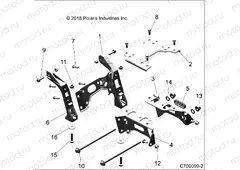 CHASSIS | CHASSIS, MOUNTING, FRONT GEARCASE - Z18VGE99AK/AW/BK/BW (C700099-2)