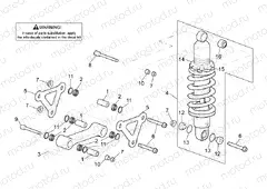 Connecting rod - rear shock abs.