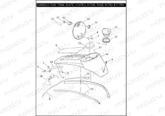 CONSOLE, FUEL TANK - FLHT, FLHTC, FLHTCU, FLHTK, FLHX, FLTRU & FLTRX