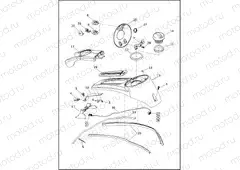 CONSOLE, FUEL TANK - FLHT, FLHTK, FLHX, FLH, FLTRK AND FLTRX (2 OF 2)