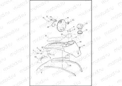 CONSOLE, FUEL TANK - FLHTC, FLHTCU, FLHTK, FLHX, FLTRU & FLTRX