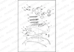 CONSOLE, FUEL TANK - FLHTCU, FLHTK, FLHTKL, FLHX, FLHXS, FLTRU, FLTRX AND FLTRXS (1 OF 3)