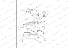 CONSOLE, FUEL TANK - FLHTP