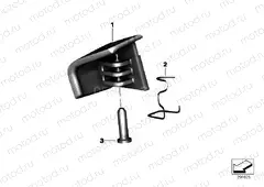 Control for storage compartment, right