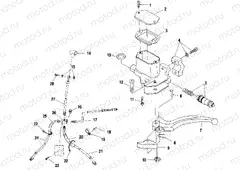 CONTROLS - MASTER CYLINDER/BRAKE LINE - A00CH33AC (4959905990B011) | CONTROLS - MASTER CYLINDER/BRAKE LINE - A00CH33AC (4959905990B011)