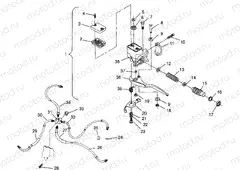CONTROLS - MASTER CYLINDER/BRAKE LINE Magnum 2X4 W967544 (4936033603B009) | CONTROLS - MASTER CYLINDER/BRAKE LINE Magnum 2X4 W967544 (4936033603B009)