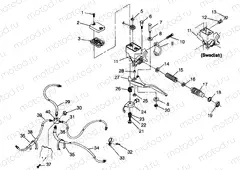 CONTROLS - MASTER CYLINDER/BRAKE LINE Magnum 4X4 W968144 and Swedish Magnum (4936053605B011) | CONTROLS - MASTER CYLINDER/BRAKE LINE Magnum 4X4 W968144 and Swedish Magnum (4936053605B011)