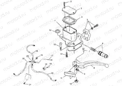 CONTROLS-MASTER CYLINDER/BRAKE LINE Scrambler 400 W98BC38C (4947254725B012) | CONTROLS-MASTER CYLINDER/BRAKE LINE Scrambler 400 W98BC38C (4947254725B012)