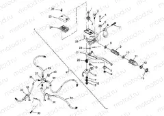 CONTROLS - MASTER CYLINDER/BRAKE LINE Sport 400L W948540 (4927232723B008) | CONTROLS - MASTER CYLINDER/BRAKE LINE Sport 400L W948540 (4927232723B008)