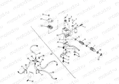 CONTROLS - MASTER CYLINDER/BRAKE LINE Sportsman 4x4 W958040 (4930403040B010) | CONTROLS - MASTER CYLINDER/BRAKE LINE Sportsman 4x4 W958040 (4930403040B010)