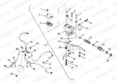 CONTROLS - MASTER CYLINDER/BRAKE LINE Trail Boss W968527 (4935883588B008) | CONTROLS - MASTER CYLINDER/BRAKE LINE Trail Boss W968527 (4935883588B008)