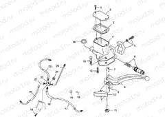 CONTROLS - MASTER CYLINDER/BRAKE LINE - W98AA25C (4945314531B002) | CONTROLS - MASTER CYLINDER/BRAKE LINE - W98AA25C (4945314531B002)