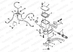 CONTROLS - MASTER CYLINDER/BRAKE LINE - W98AC42A (4945214521B010) | CONTROLS - MASTER CYLINDER/BRAKE LINE - W98AC42A (4945214521B010)
