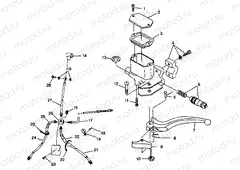 CONTROLS - MASTER CYLINDER/BRAKE LINE - W98CH50A (4945714571b011) | CONTROLS - MASTER CYLINDER/BRAKE LINE - W98CH50A (4945714571b011)