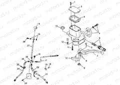 CONTROLS-MASTER CYLINDER/BRAKE LINE XPLORER 300 W98CC28C (4945264526B010) | CONTROLS-MASTER CYLINDER/BRAKE LINE XPLORER 300 W98CC28C (4945264526B010)