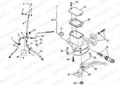CONTROLS-MASTER CYLINDER/BRAKE LINE XPLORER 400L W98CC38C (4945414541B009) | CONTROLS-MASTER CYLINDER/BRAKE LINE XPLORER 400L W98CC38C (4945414541B009)