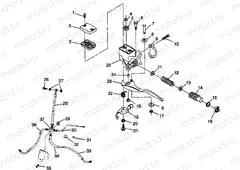 CONTROLS - MASTER CYLINDER/BRAKE LINE XPRESS 300 W969530 and XPRESS 400 W96 (4935923592B013) | CONTROLS - MASTER CYLINDER/BRAKE LINE XPRESS 300 W969530 and XPRESS 400 W96 (4935923592B013)