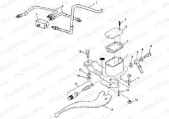 CONTROLS - RH MASTER CYLINDER/BRAKE LINE - N98AE50D (4946394639b014) | CONTROLS - RH MASTER CYLINDER/BRAKE LINE - N98AE50D (4946394639b014)