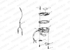 CONTROLS - THROTTLE ASM./CABLE 2X4 300 W957530 (4930053005B008) | CONTROLS - THROTTLE ASM./CABLE 2X4 300 W957530 (4930053005B008)