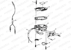CONTROLS - THROTTLE ASM./CABLE Scrambler 400L W97BC38C (4939893989B011) | CONTROLS - THROTTLE ASM./CABLE Scrambler 400L W97BC38C (4939893989B011)