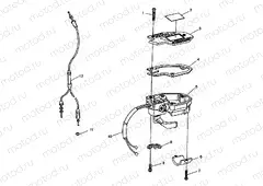 CONTROLS - THROTTLE ASM./CABLE Sport 400L W98BA38C (4947234723B008) | CONTROLS - THROTTLE ASM./CABLE Sport 400L W98BA38C (4947234723B008)